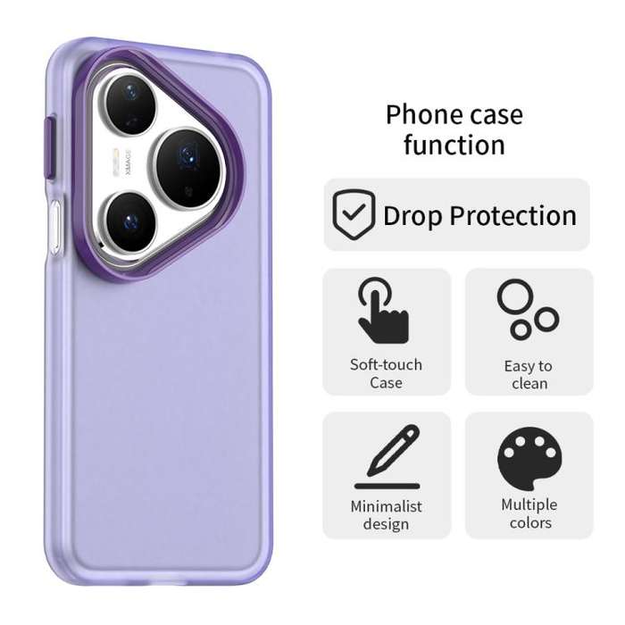 For Huawei Pura 80 Pro Candy PC Hybrid TPU Shockproof Phone Case(Purple)
