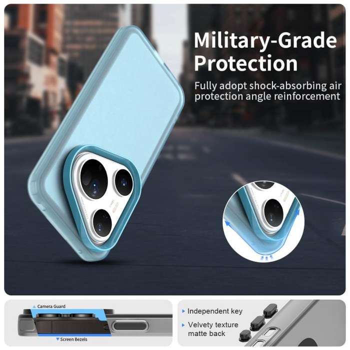 For Huawei Pura 80 Ultra Candy PC Hybrid TPU Shockproof Phone Case(Blue)
