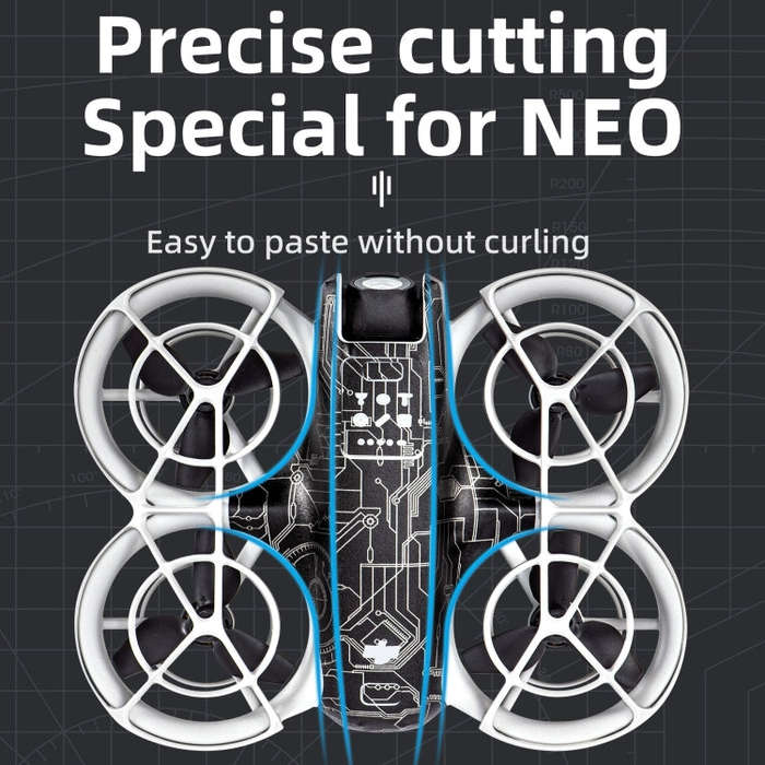 For DJI Neo Drone Body Protective Stickers(Snake Scale Blue)