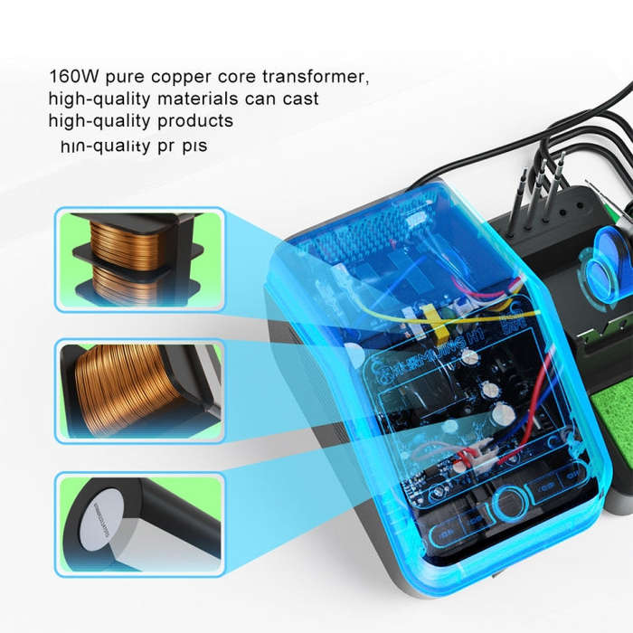 Mijing H1 Split Intelligent Temperature Control Soldering Station for Mobile Phone Repair, Plug:U...