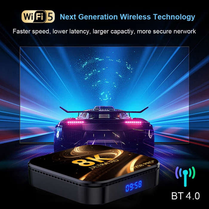 TX98 Pro+ 8K UHD Android 13 Smart TV Box with Remote Control, 4GB+32GB, RK3528 Quad-Core(US Plug)