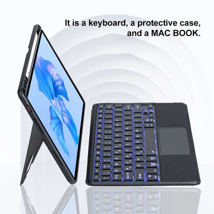 For Huawei MatePad Pro 11 2024 / 2022 Detachable Backlit Bluetooth Keyboard Leather Case with Tou...