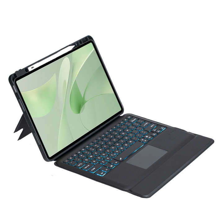 For Huawei MatePad Air 12 2024 Detachable Backlit Bluetooth Keyboard Leather Case with Touchpad(B...