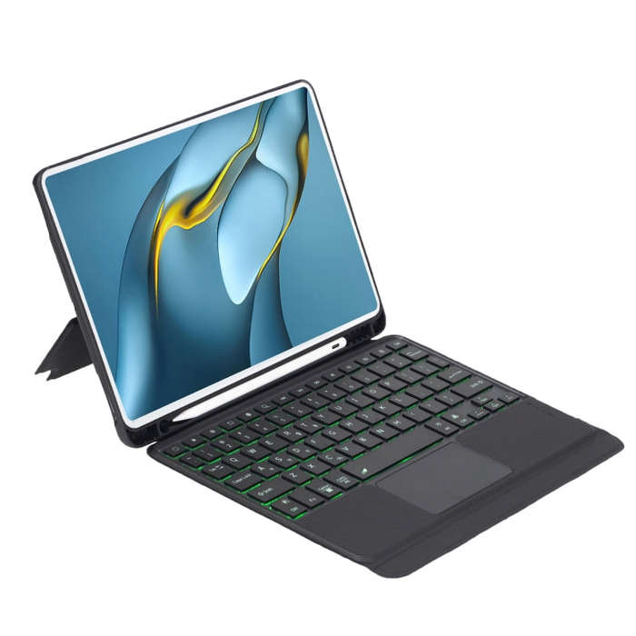 For Huawei MatePad Pro 10.8 2021 / 2019 Detachable Backlit Bluetooth Keyboard Leather Case with T...
