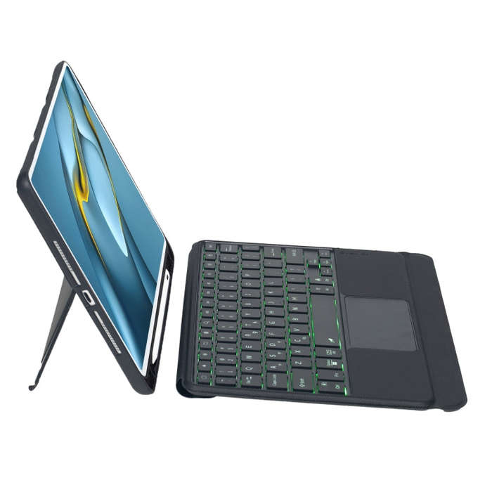 For Huawei MatePad Pro 10.8 2021 / 2019 Detachable Backlit Bluetooth Keyboard Leather Case with T...