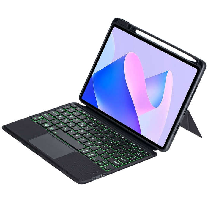 For Huawei MatePad 11 2023 Detachable Backlit Bluetooth Keyboard Leather Case with Touchpad(Black)