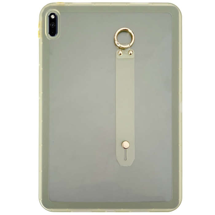 For Huawei MatePad 10.4 2022 / 2020 Wristband Holder PC Hybrid TPU Soft Tablet Case(Yellow)
