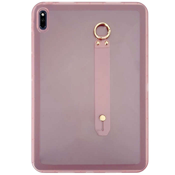 For Huawei MatePad Pro 10.8 2021 / 2019 Wristband Holder PC Hybrid TPU Soft Tablet Case(Pink)