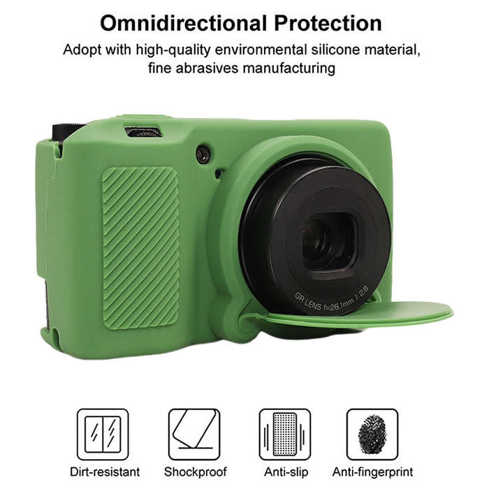 For Ricoh GR III Soft Silicone Protective Case(Green)