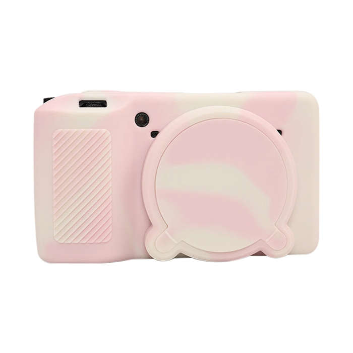 For Ricoh GR III Soft Silicone Protective Case(Mist Pink)