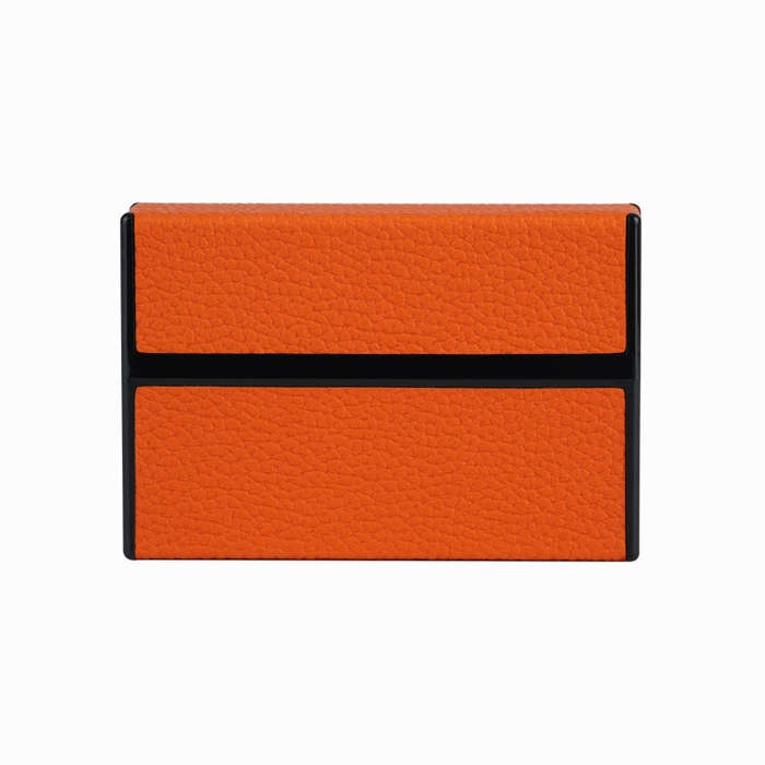For IQOS Series Electronic Cigarette Grooved Leather PC Storage Box(Orange)