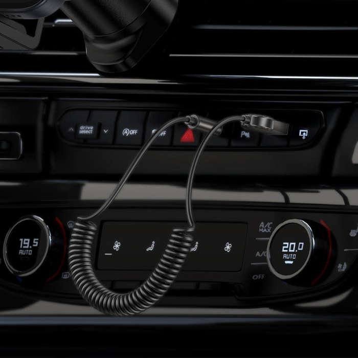 Borofone BC56 Peaceful Car AUX Spring Cable Bluetooth Audio Receiver(Tarnish)