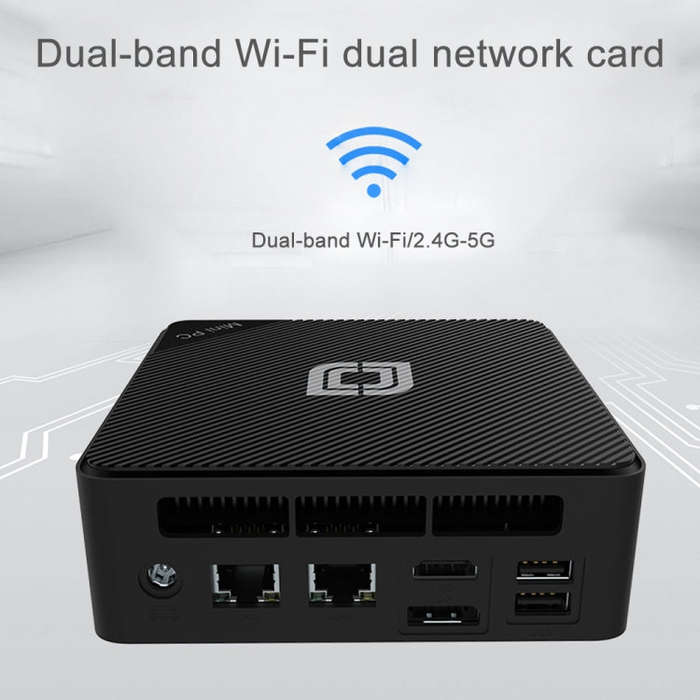 Jumper N100 Pro II Mini PC, Intel 12th Generation Alder Lake-N N100 Quad-core Dual RJ45, RAM: 8GB...