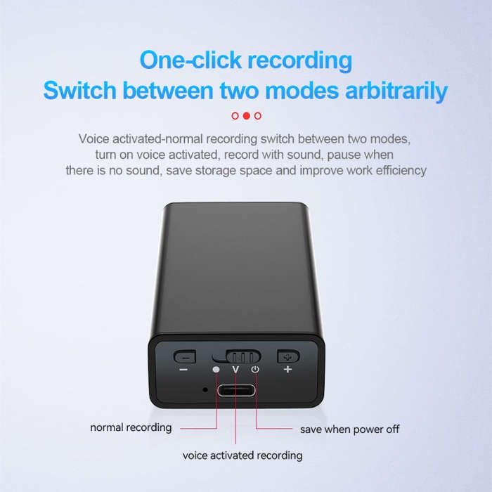 Q65 Long-lasting Magnetic Intelligent Voice Recording Pen, Memory:64GB(Black)
