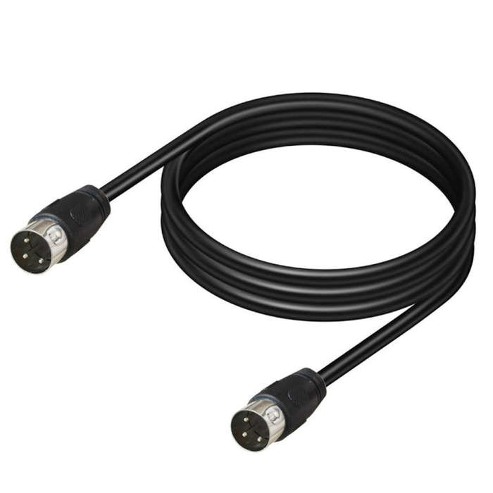 DIN Male to Male 3 Pin Signal Transmission for TV, DVD Player Adapter Cable, Length:5m(Black)