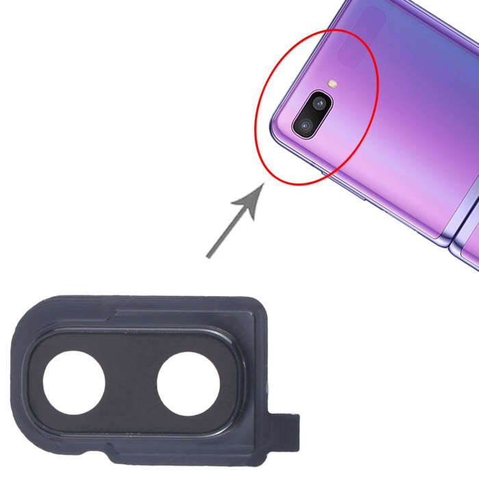 For Samsung Galaxy Z Flip SM-F700F 10pcs Rear Camera Lens Cover(Black)