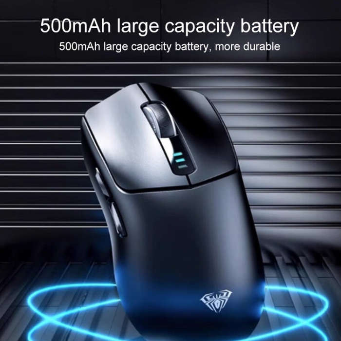 AULA SC580 10000DPI Wired/2.4G/Bluetooth Three Model Gaming Wireless Mouse(Black)