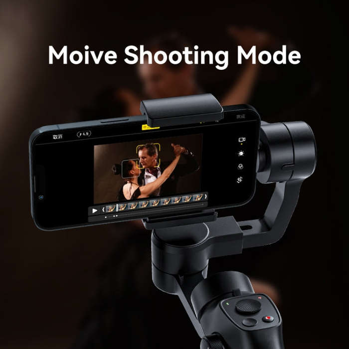 FUNSNAP Capture 2s Smart 3-Axis Handheld Gimbal Phone Live Stabilizer, Combo Version(Black)