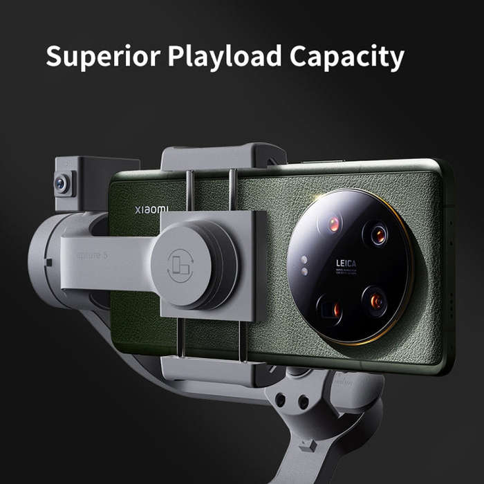 FUNSNAP Capture 5 Professional 3-Axis Handheld Gimbal Phone Live Stabilizer, Basic Version(Grey)