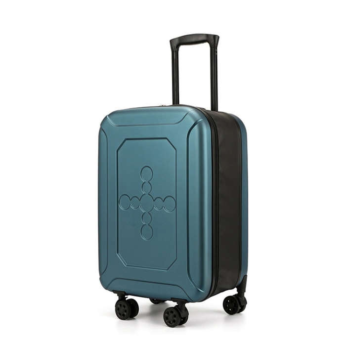 20 inch Foldable Portable Universal Wheel Trolley Luggage Suitcase, with Combination Lock(Blue)