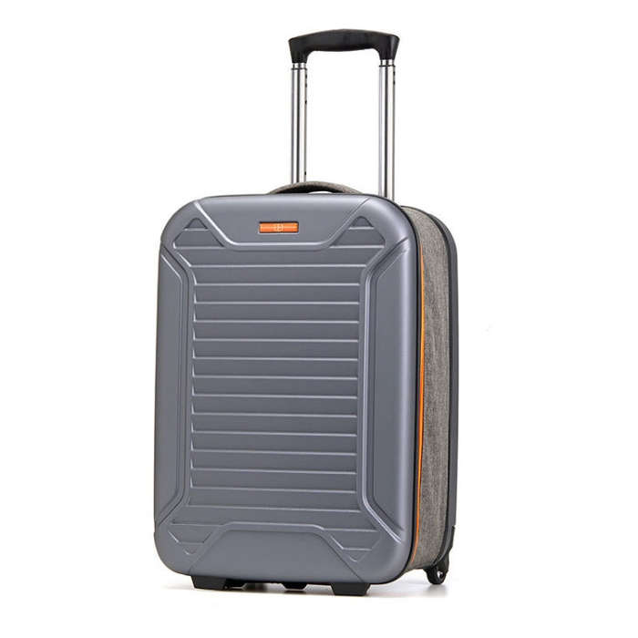 20 inch Foldable Portable Trolley Luggage Suitcase(Orange)