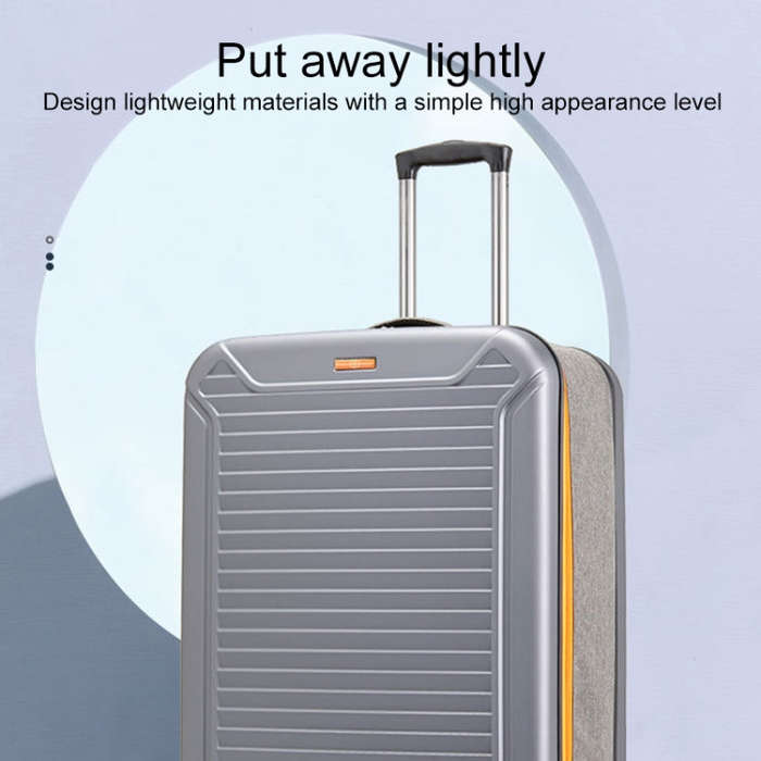 20 inch Foldable Portable Trolley Luggage Suitcase(Blue)