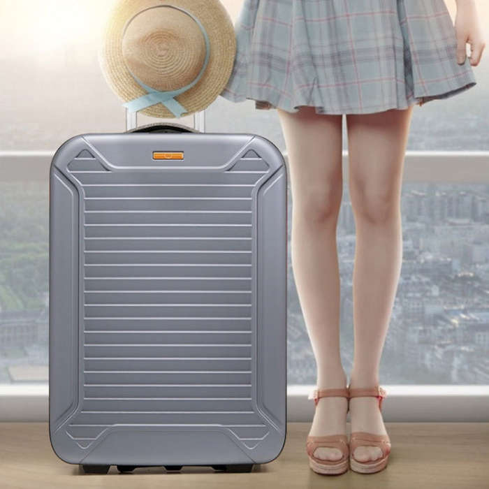 20 inch Foldable Portable Trolley Luggage Suitcase(Orange)