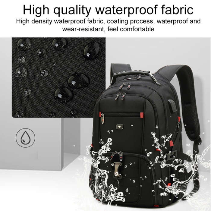 22 inch Multifunctional Business Large Capacity Waterproof Double-Shoulder Backpack with USB Inte...