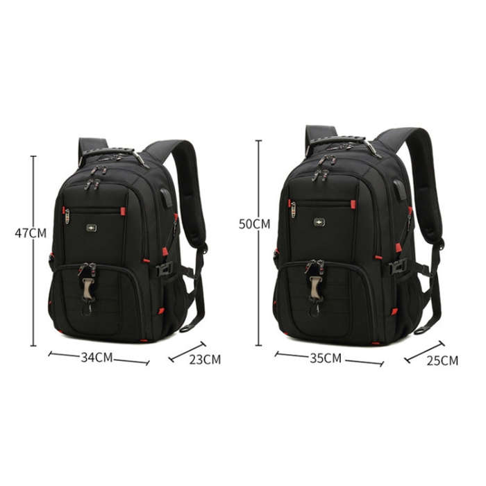 22 inch Multifunctional Business Large Capacity Waterproof Double-Shoulder Backpack with USB Inte...