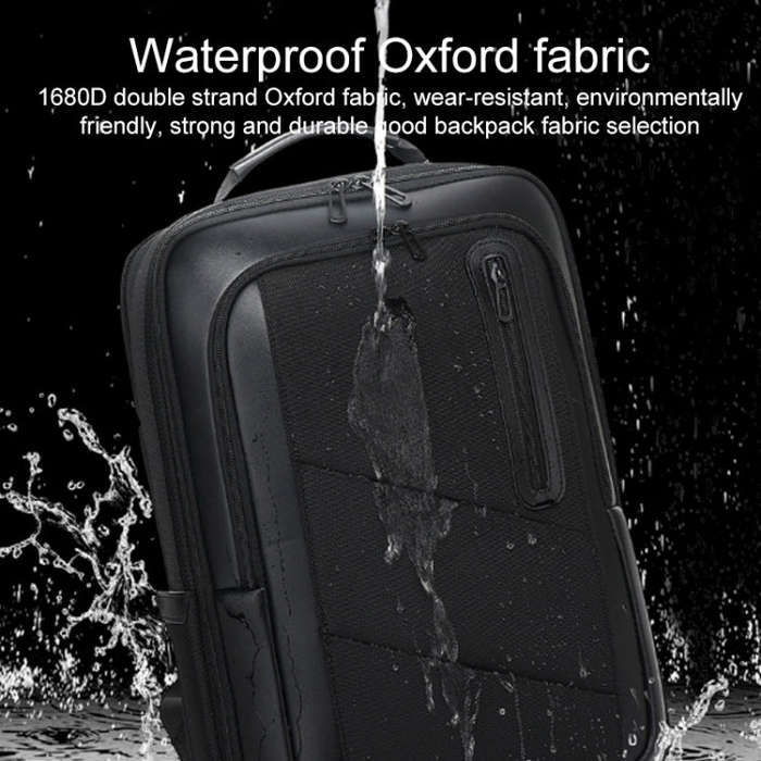 18 inch Multifunctional Large Capacity Waterproof Double-Shoulder Backpack with USB Interface(Black)