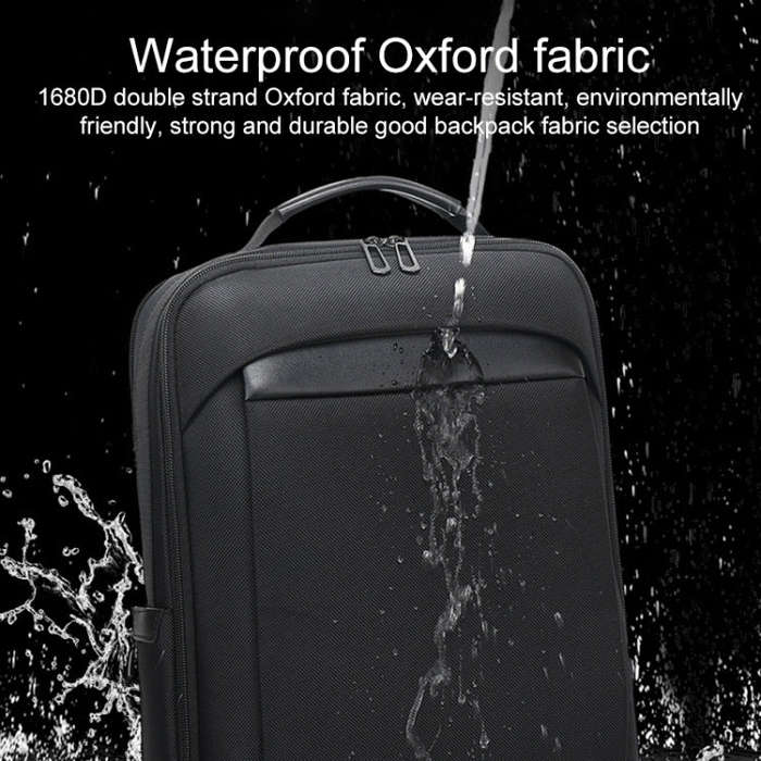 18 inch Multifunctional Large Capacity Waterproof Double-Shoulder Backpack with USB Interface(Black)
