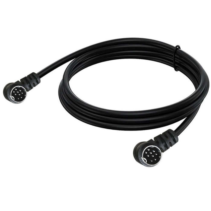 Double Curved mini DIN 9 Pin TV Audio Adapter Cable, Length:3m(Black)