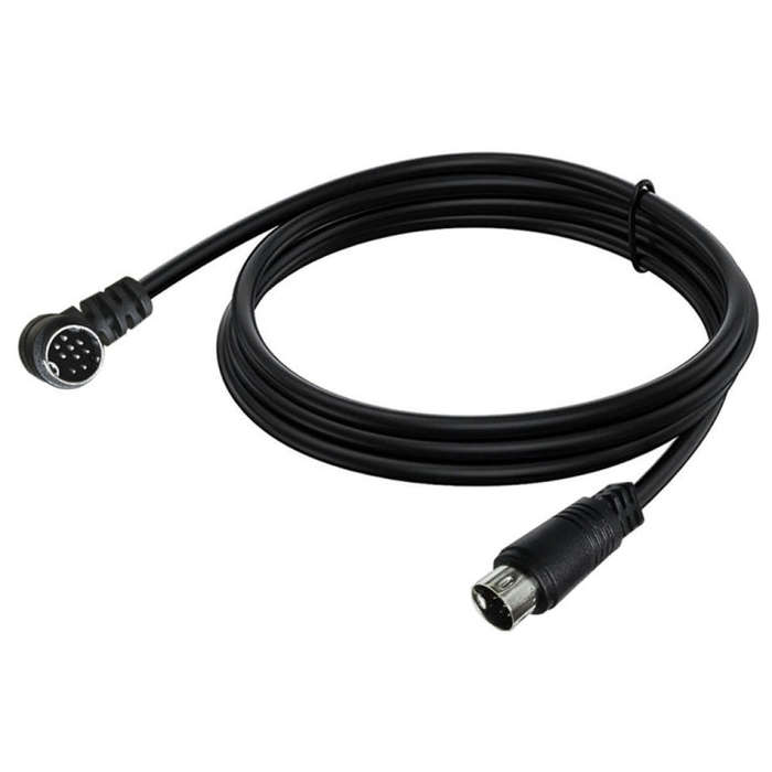 Single Curved mini DIN 9 Pin TV Audio Adapter Cable, Length:0.5m(Black)