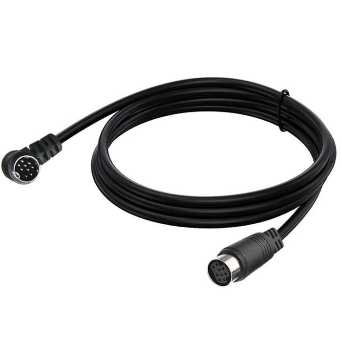 Curved mini DIN 9 Pin Male to Female TV Box Adapter Cable, Length:3m(Black)