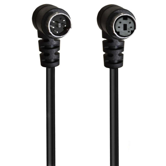 Mini DIN 5 Pin Core Audio / Video Cable, Length:3m(Male to Female Elbow)