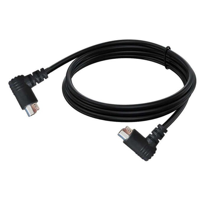 Mini DIN 5 Pin Core Audio / Video Cable, Length:3m(Male to Female Elbow)