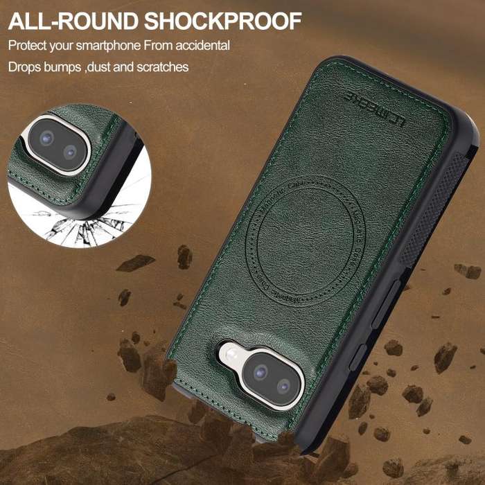 For Google Pixel 9a LC.IMEEKE Magsafe Phone Case(Green)