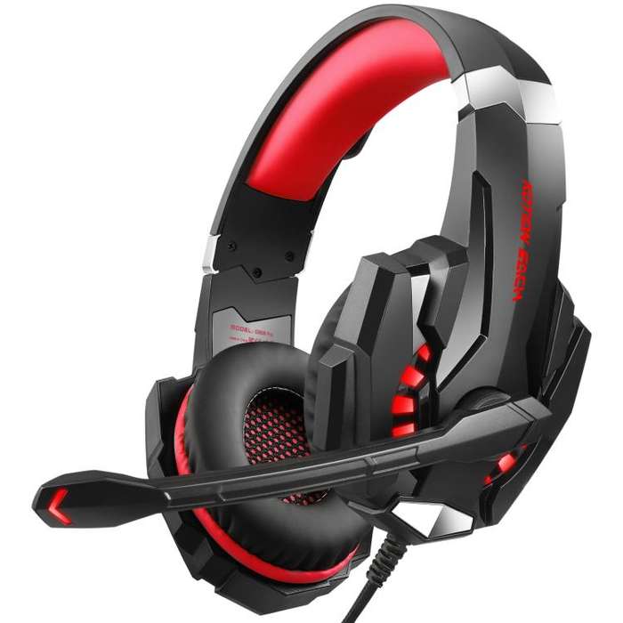 KOTION EACH G9000 Pro On-Ear Gaming Headset with Mic, Cable Length: About 2.1m(Black Red)