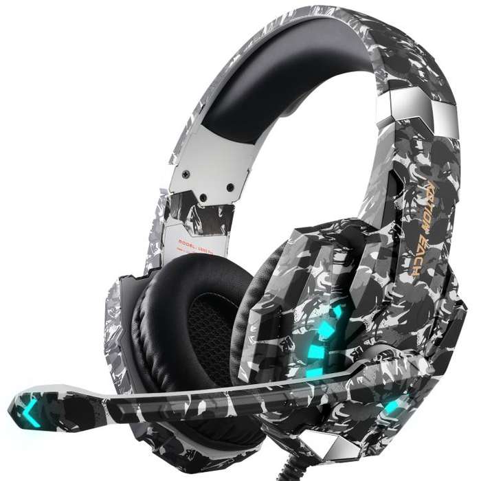 KOTION EACH G9000 Pro On-Ear Gaming Headset with Mic, Cable Length: About 2.1m(Camouflage Grey)