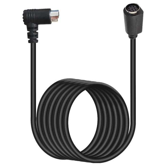 Curved mini DIN 8 Pin TV Audio Adapter Cable S-Video TV Box Cable, Length:1.8m(Black)