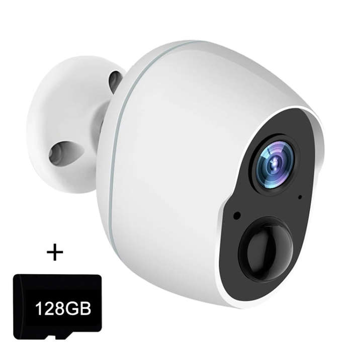 Home Ultra-HD Infrared Night Vision WiFi Surveillance Camera, Memory Card:128GB(EU Plug)