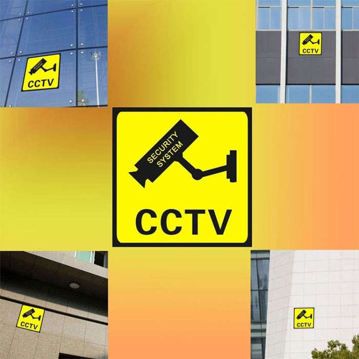 100pcs 24 Hour Video CCTV Monitor Warning Sticker