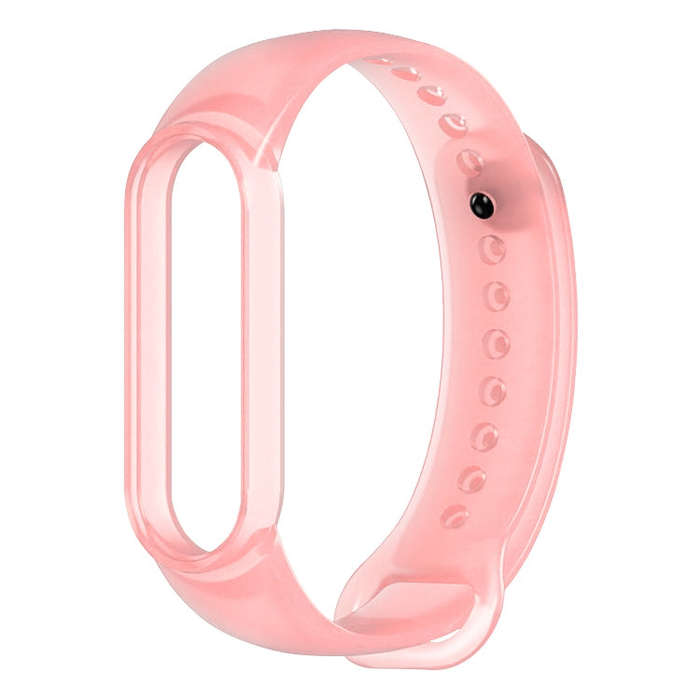 For Xiaomi Mi Band 5 TPU Translucent Silicone Watch Band(Pink)