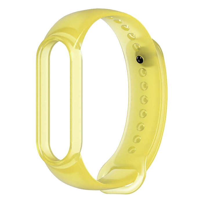 For Xiaomi Mi Band 5 TPU Translucent Silicone Watch Band(Yellow)