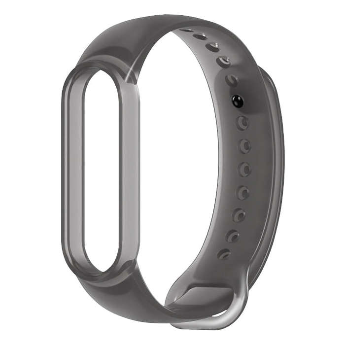 For Xiaomi Mi Band 5 TPU Translucent Silicone Watch Band(Black)