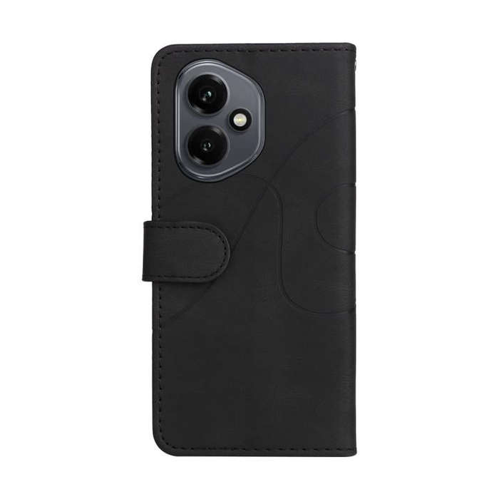 For Honor 400 Global 156.5mm Dual-color Splicing Flip Leather Phone Case(Black)