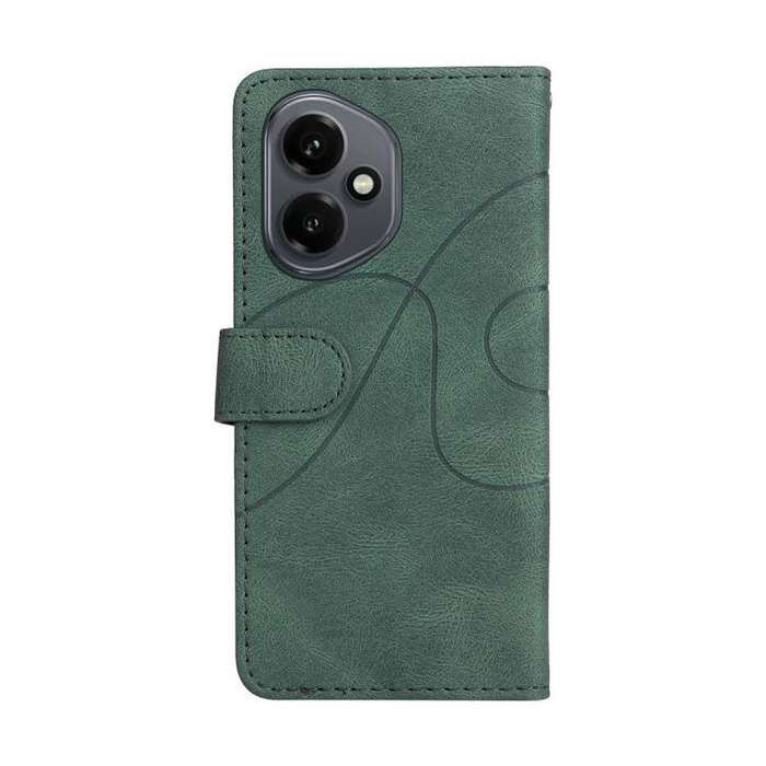 For Honor 400 Global 156.5mm Dual-color Splicing Flip Leather Phone Case(Green)