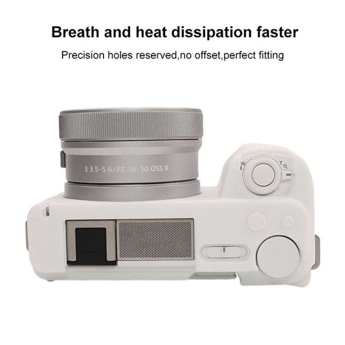 For Sony ZV-E10 II / ZV-E10M2 Glossy Soft Silicone Protective Case(White)