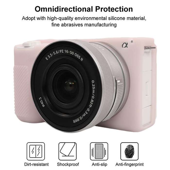 For Sony ZV-E10 II / ZV-E10M2 Glossy Soft Silicone Protective Case(Jelly Pink)