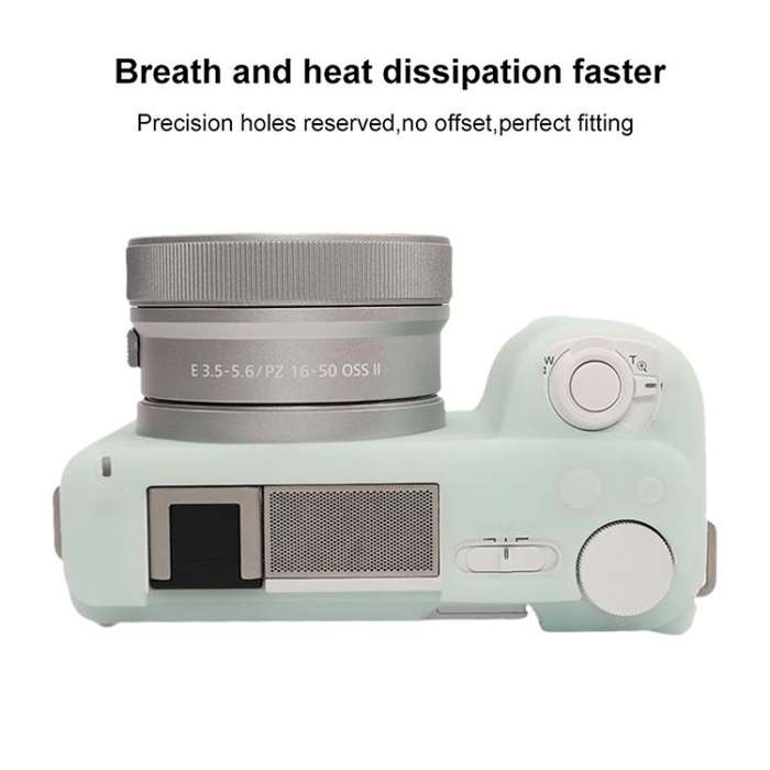 For Sony ZV-E10 II / ZV-E10M2 Glossy Soft Silicone Protective Case(Jelly Green)